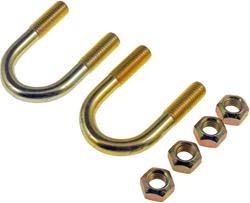 U-Bolts, Lower Control Arm, 9/16-12 in. Thread Size, 3.250 in. Length, Set