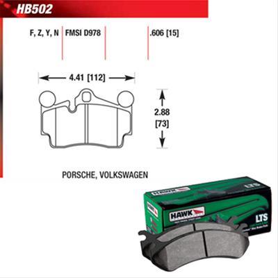 brake pads, rear, LTS