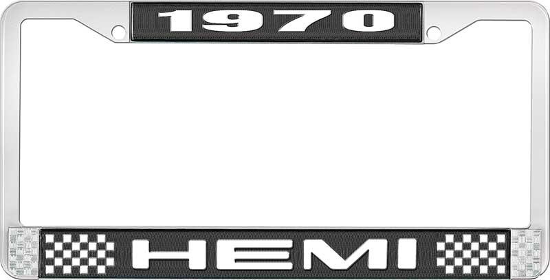 1970 HEMI LICENSE PLATE FRAME - BLACK