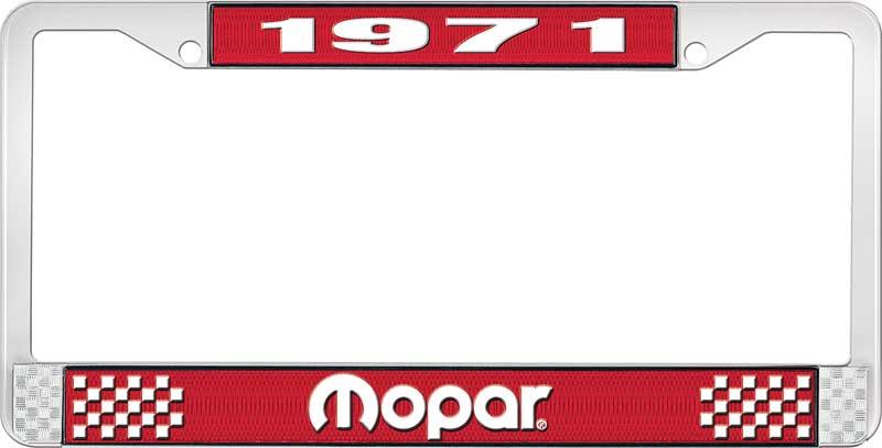 1971 MOPAR LICENSE PLATE FRAME - RED