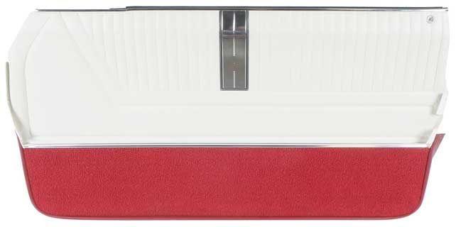 1965 IMPALA SS 2 DOOR COUPE/CONVERTIBLE WHITE PANEL WITH RED CARPET PRE-ASSEMBLED FRONT DOOR PANELS