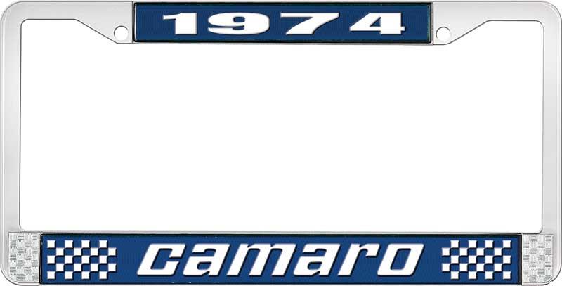 1974 CAMARO LICENSE PLATE FRAME STYLE 2 BLUE