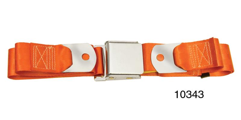 Seat belt, one personset, front, orange