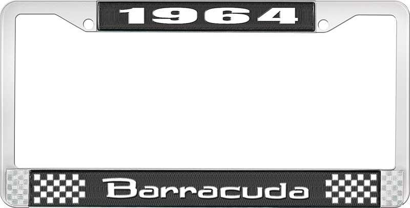 1964 BARRACUDA LICENSE PLATE FRAME - BLACK