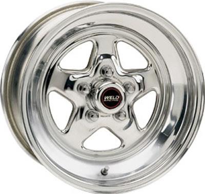 Wheel, Prostar, Aluminum, Polished, 15" x 12",  5 x 4.50" Bolt Circle, 7.50" Backspace