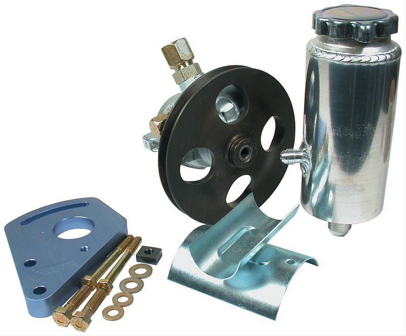 Pulley Kit, V-Belt, Steel, Natural, Cylinder Head Mount, Driver Side, Chevy, Small Block, Short Water Pump,Kit
