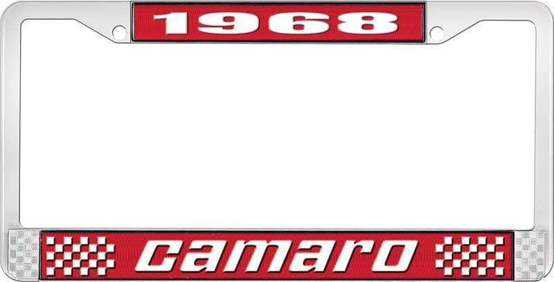 nummerplåtshållare, 1968 CAMARO STYLE 2 röd