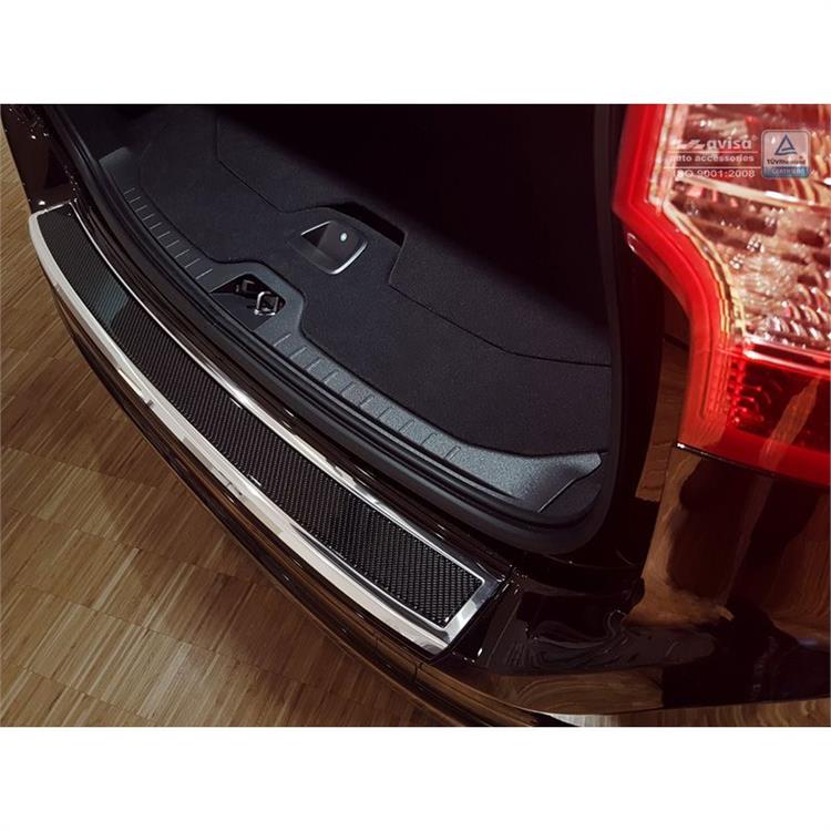RVS Achterbumperprotector 'Deluxe' Volvo XC60 2013-2016 Chroom/Zwart Carbon