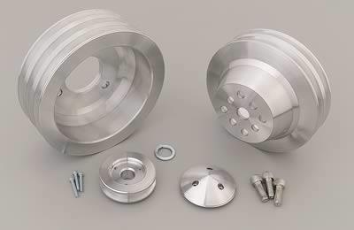 Pulley Kit, Billet aluminum, V-belt