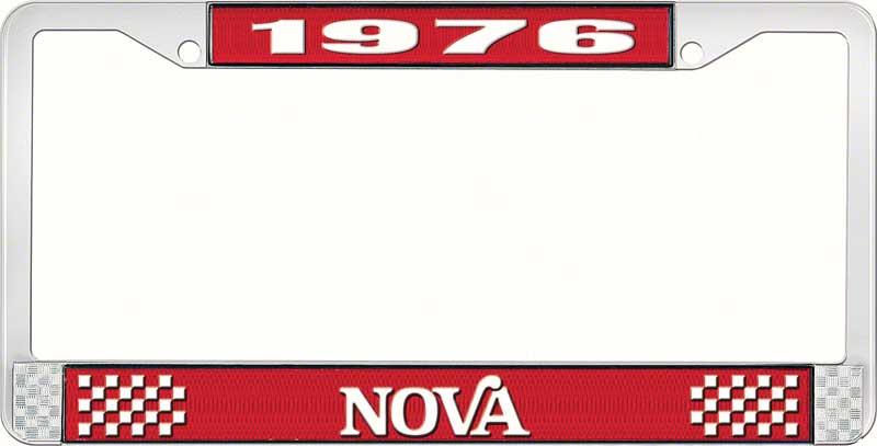nummerplåtshållare, 1976 NOVA STYLE 2 röd