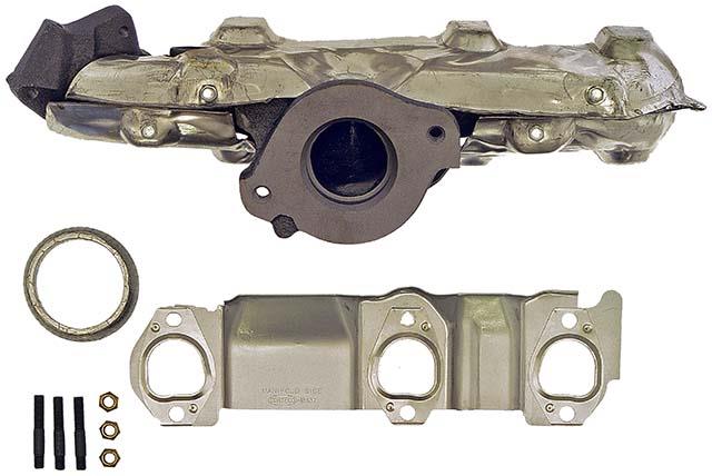 Exhaust Manifold, Rear, Cast Iron, Natural, Buick, Chevy, Oldsmobile, Pontiac, 3.1L, 3.4L, Each