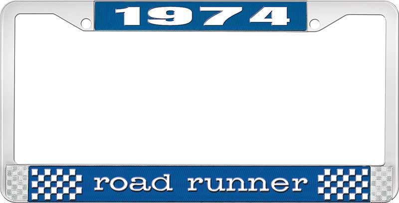 nummerplåtshållare 1974 road runner - blå