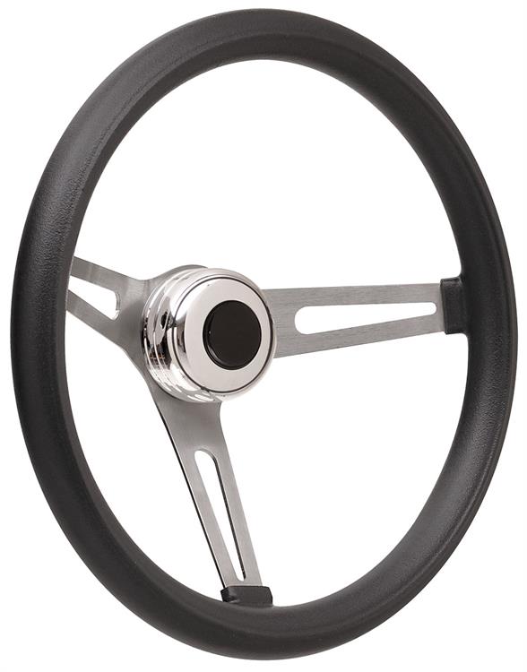 Steering Wheel Kit, 59-68 GM, Retro Foam, Tall Cap, Plain, Black