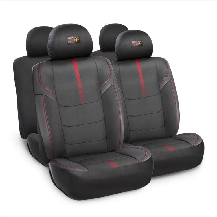 Red Bull Oracle Universal seat cover set Pro - 10-delige set - Black/Red - suitable for Side-Airbags