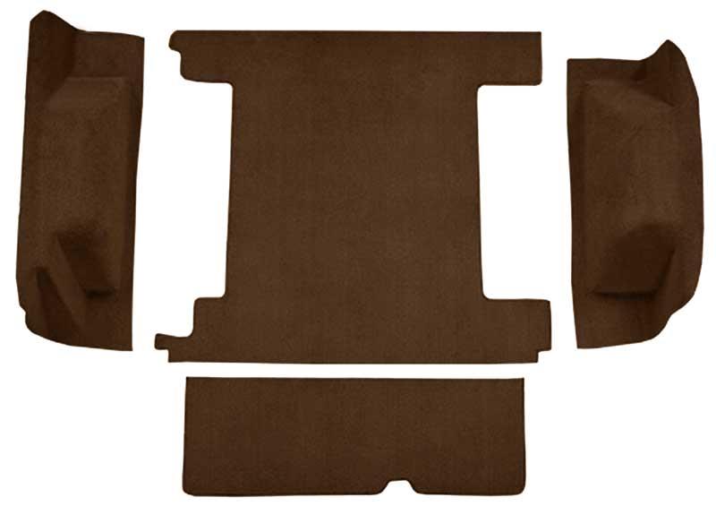 bagagematta med 1st bensintank & baklämslås - Cargo Area - Loop Carpet Kit - Dark Brown