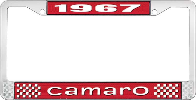 nummerplåtshållare, 1967 CAMARO STYLE 1 röd