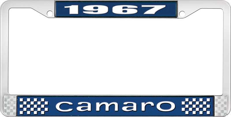 1967 CAMARO LICENSE PLATE FRAME STYLE 1 BLUE