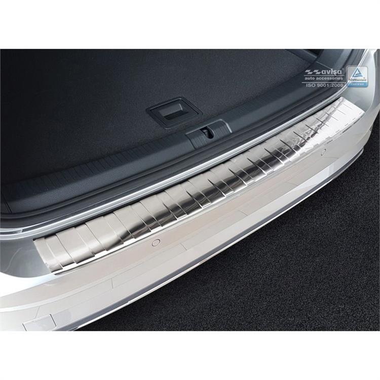 RVS Achterbumperprotector passend voor Volkswagen Golf VII Variant Facelift incl. R-Line & Alltrack 2017-2020 'Ribs'