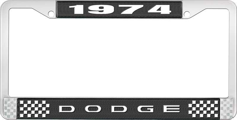 1974 DODGE LICENSE PLATE FRAME - BLACK