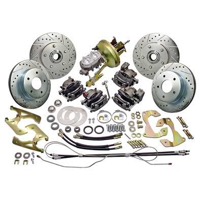 FRONT AND REAR BIG BRAKE SET WITH BLACK CALIPERS AND 13" FRONT / 12" REAR ROTORS