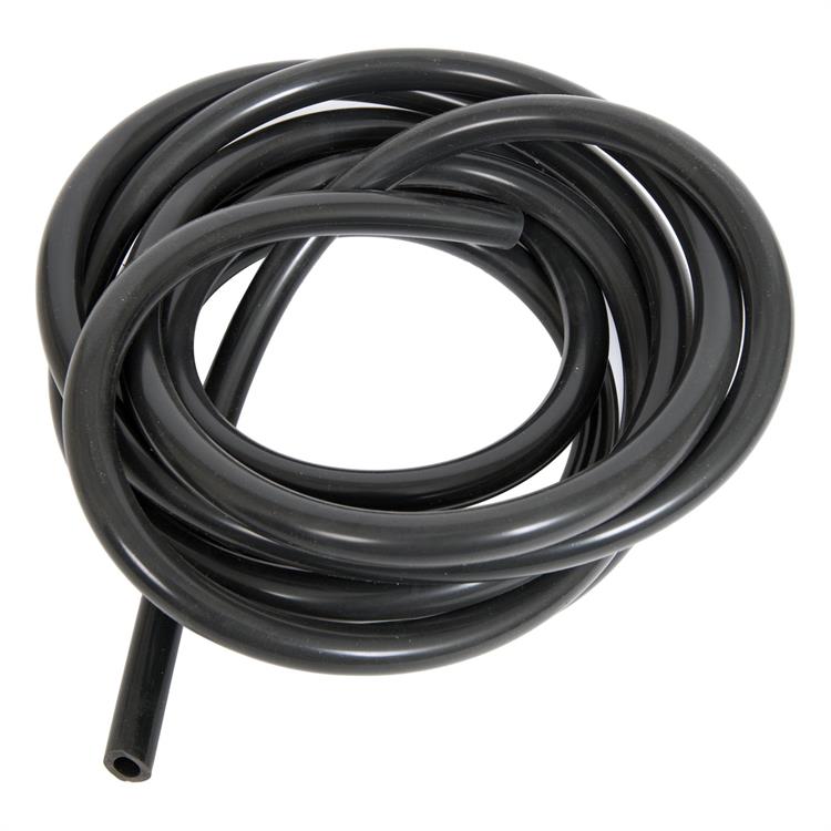 Vacuum Hose, Silicone, Black, 6mm Diameter, 10 ft. Length