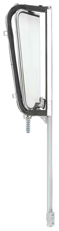 1960-63 GM Truck Vent Window Assembly with Chrome Frame and Clear Glass; RH