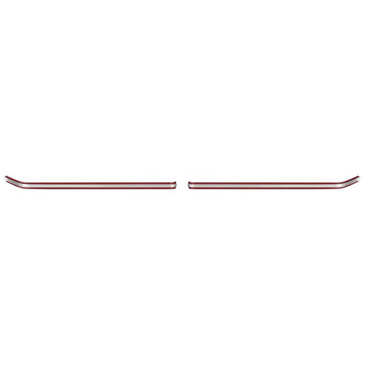 1973-74 Charger Grill Bar Set (For SE Models) - Red and Silver