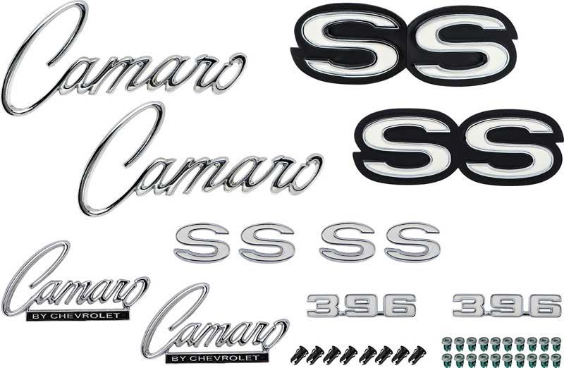 1969 Camaro SS 396 Exterior Emblem Kit; without RS Option