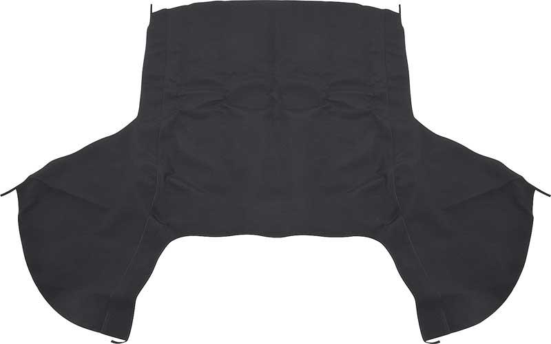 convertible top, top portion only, canvas, black