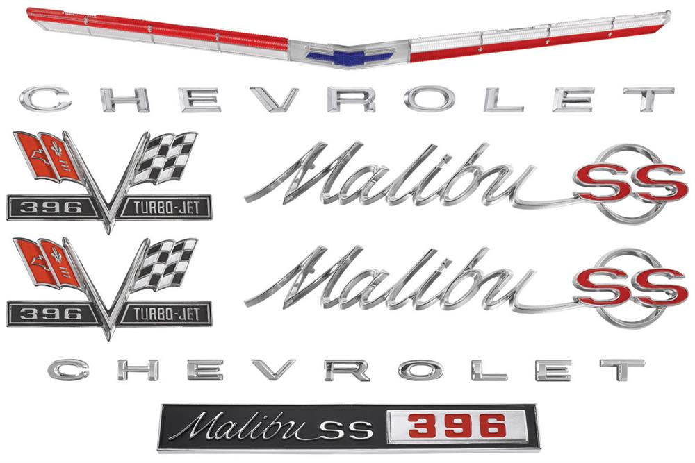 Emblem Kit, 1965 Malibu Super Sport (SS) 396