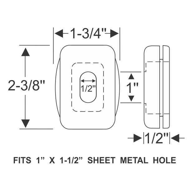 Grommet, brake & clutch pedal