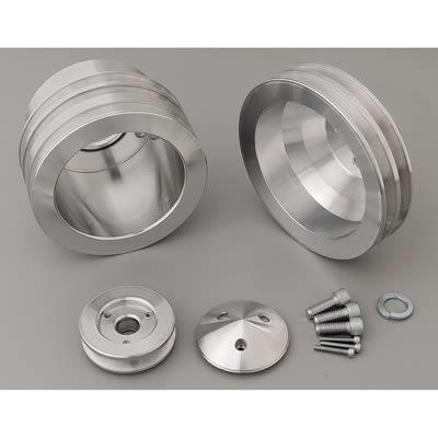 Pulley Kit, Billet aluminum, V-belt