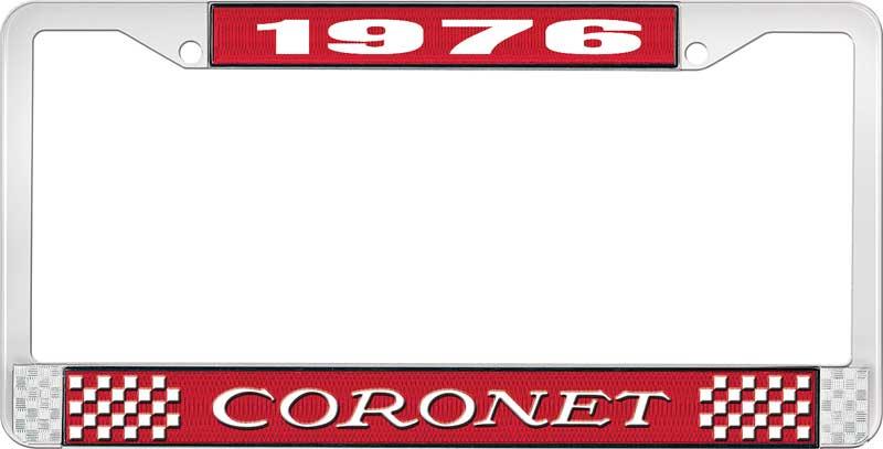 1976 CORONET LICENSE PLATE FRAME - RED