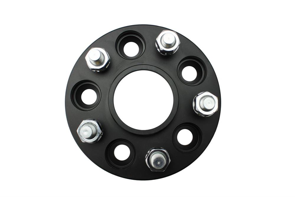 Wheel Spacers, 0.591 in. Thickness, Billet Aluminum, 2.496 in. Center Bore Diameter, 5 x 108mm Wheel Bolt Circle, Ford, Pair