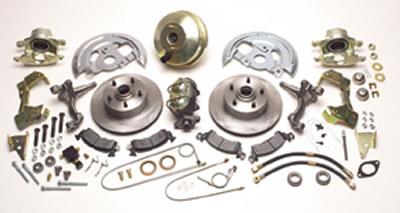 Disc Brakes, Front, 11 in. Diameter Rotors, 1-Piston Calipers, Chevy, Kit