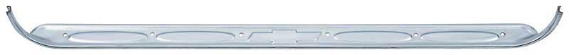 1960-66 Chevy Truck Sill Plate With Bow Tie Logo - Stainless Steel