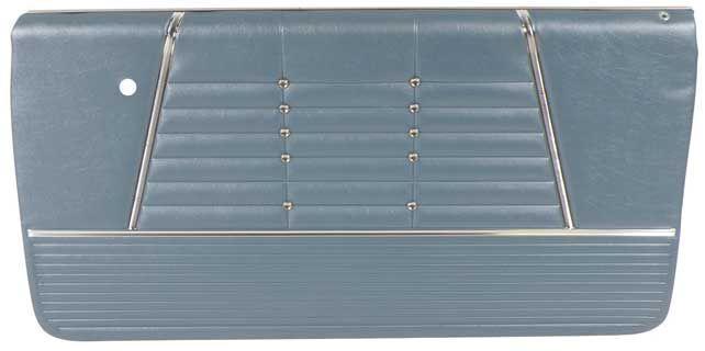 1964 IMPALA CONVERTIBLE & STANDARD 2 DOOR BLUE PRE-ASSEMBLED FRONT DOOR PANELS