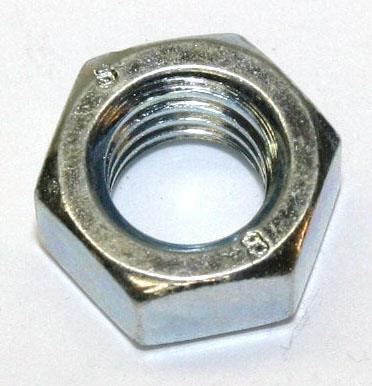Jam Nuts, 14mm x 1.50 LH, 7mm Wide, Carbon Steel, Natural, Each