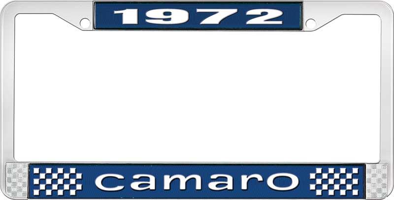 1972 CAMARO LICENSE PLATE FRAME STYLE 1 BLUE