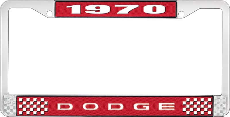 1970 DODGE LICENSE PLATE FRAME - RED
