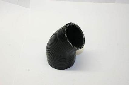 silikonslang 45 grader 76-63mm reducerande svart, 4-lagers