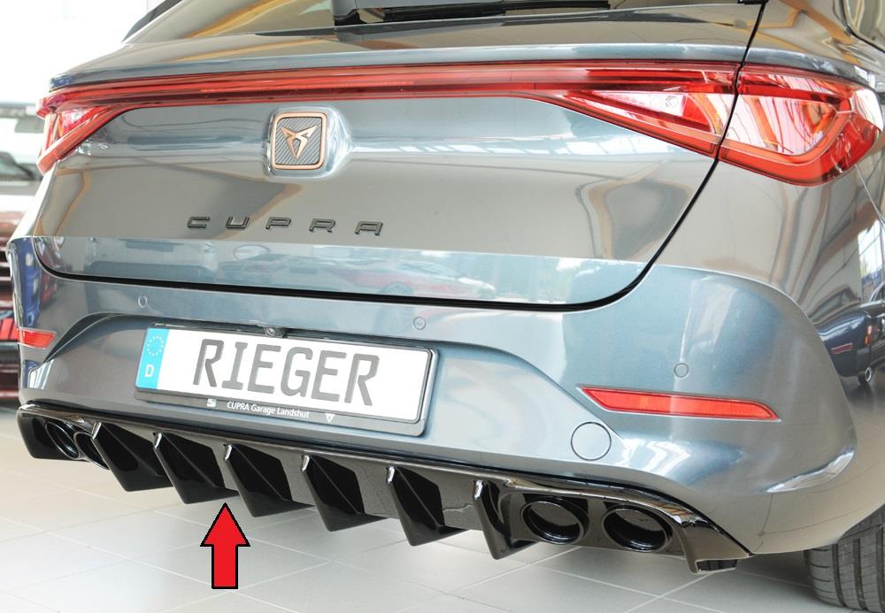 Rieger rear skirt insert (for cars with hitch)
 without tailpipe cutout