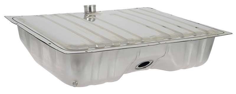 1964-68 Mustang / 1967-68 Cougar Fuel Tank - 16 Gallon With Drain Plug - Stainless Steel