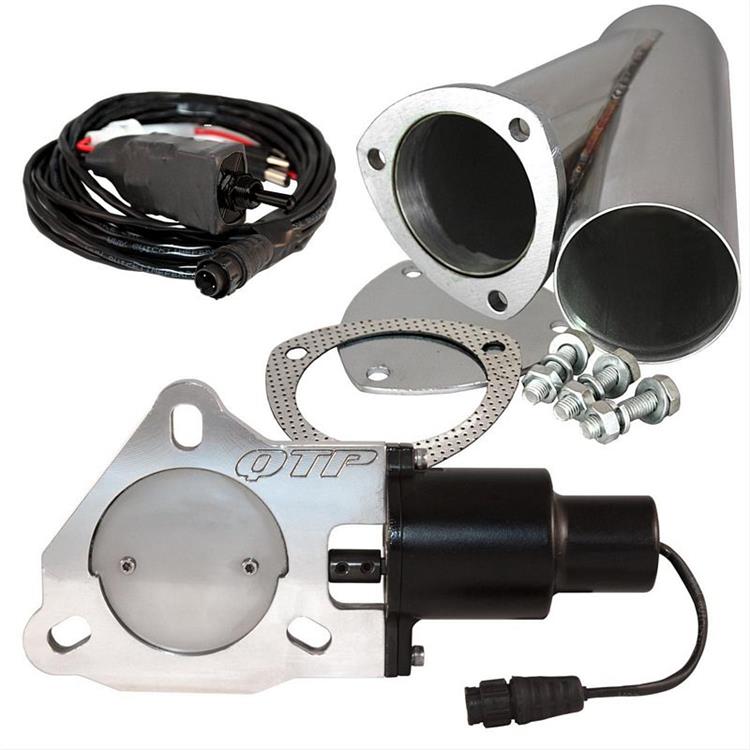Exhaust Cutout, Electric, Aluminum, Bolt-On, 3.5 in. Diameter, Kit
