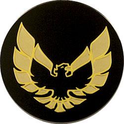 emblem centrumkåpa svart/guld