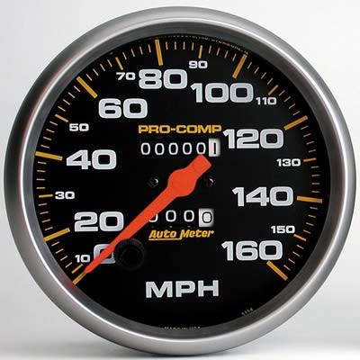 Speedometer 86mm 0-160mph Pro-comp Mechanical