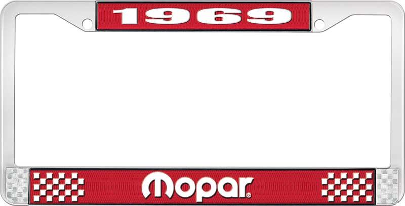 nummerplåtshållare 1969 mopar - röd