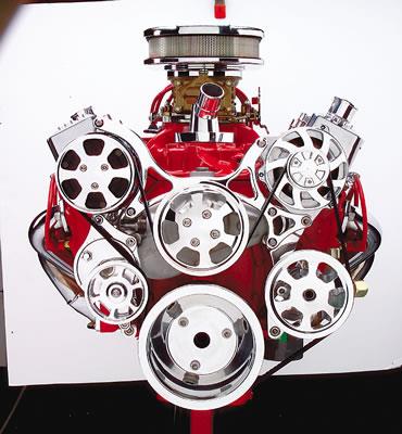 Pulley Kit, Billet aluminum, Serpentine