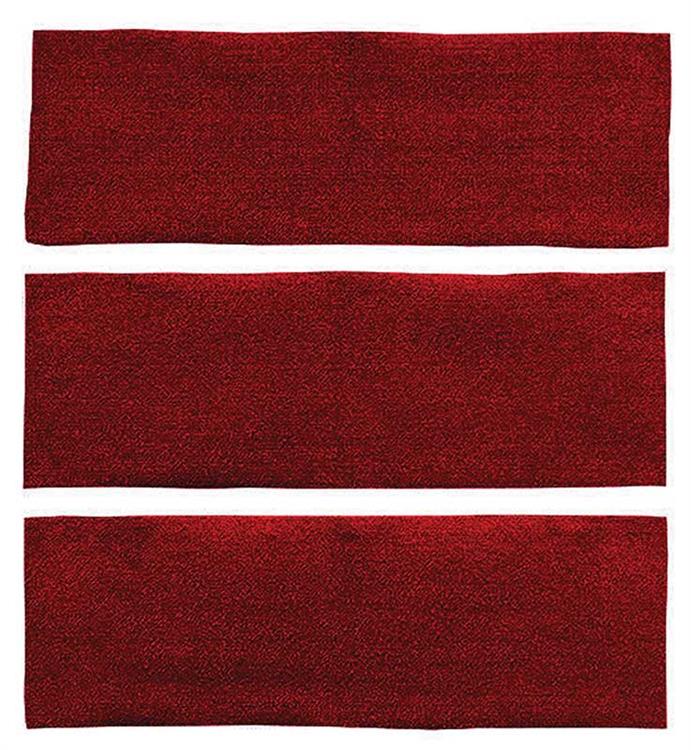 1964-68 Mustang Fastback 3 Piece Fold Down Nylon Loop Carpet Set - Maroon