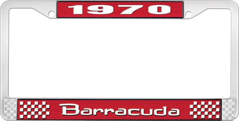 nummerplåtsram 1970 barracuda - röd